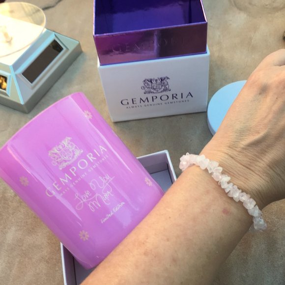 Rose Quartz "Love You Mum" Soy Candle & Stretchy Bead Bracelet Mother's Day - Picture 14 of 16
